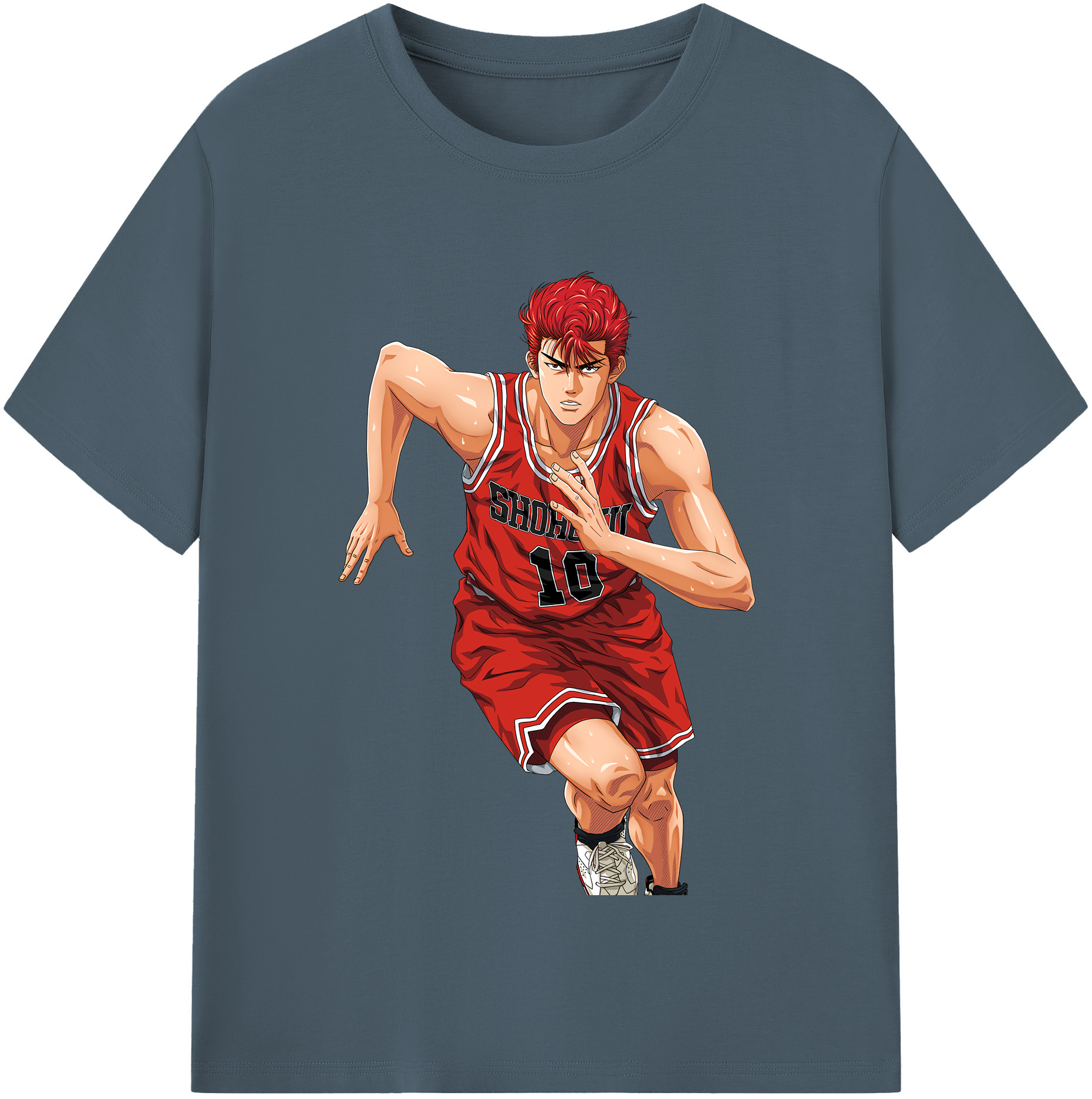 SLAM DUNK／スラムダンク 綿100％半袖Tシャツ（フロントプリント）